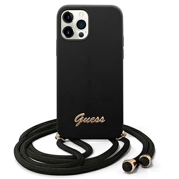 GUESS - Capa Iphone 12 Pro Max Com Cordão - Preto