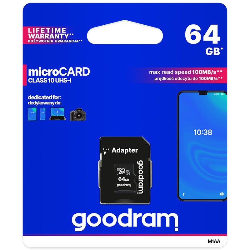 Goodram Micro SD 64GB + Adaptador