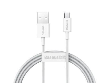 CABO BASEUS FAST CHARGER USB MICRO 2A BRANCO