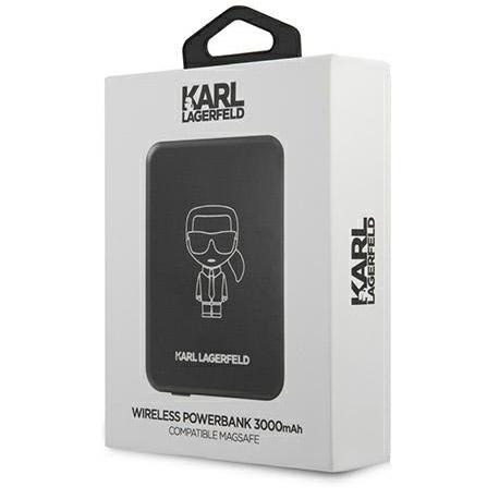 Karl Lagerfeld Powerbank indukcyjny KLPBMSOIBK 3000mAh MagSafe
