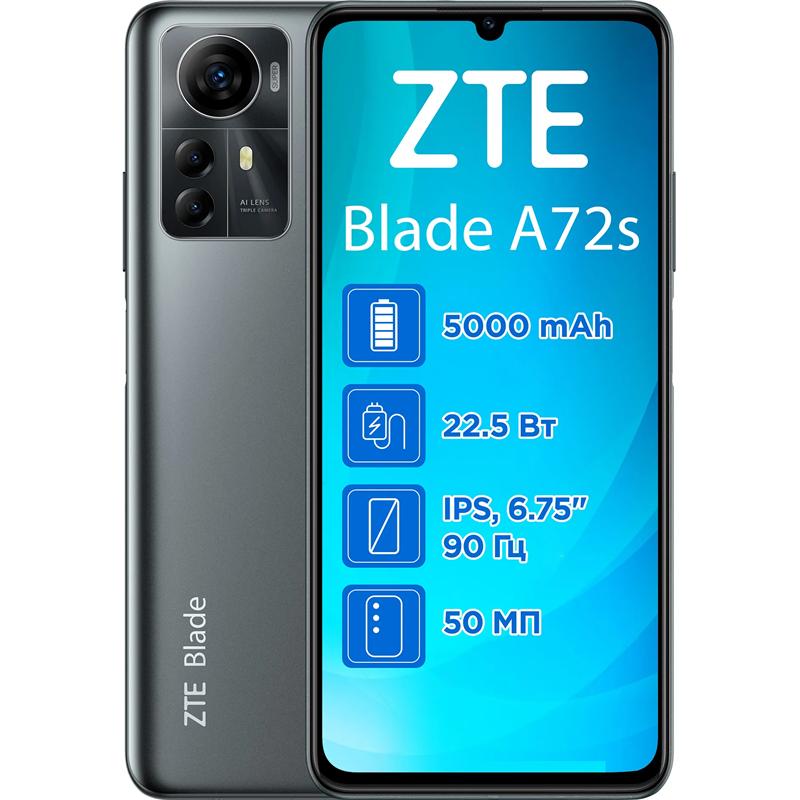 ZTE BLADE A72S 6/64GB PRETO LIVRE